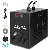 AISPA 1/3 HP Aquarium Chiller, 79 Gal Black Titanium Water Cooler