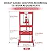 GarveeTech 6 T Hydraulic Press, Benchtop Hydraulic Shop Press, H-Frame Garage Floor Press with Press Plates, Adjustable Working Table Height, Red