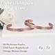 MagEnergy Kuper-Armband für Männer und Frauen 99,99% reines Kupferarmband mit 6 starken Magneten 6,8 verstellbarer Schmuck Lymphdrainage