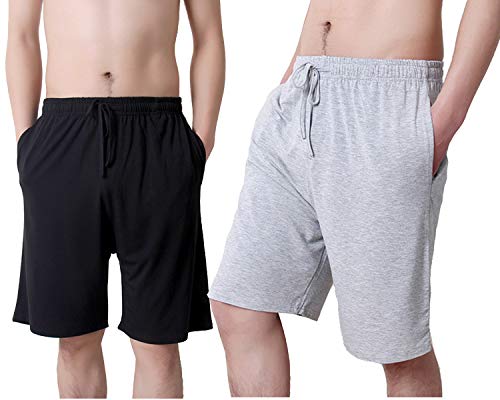 TEERFU męskie krótkie spodenki do wypoczynku stretch Jersey nocna odzież modalna piżama spodnie na co dzień jogging spodnie