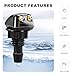 VCYOPN 2PCS Front Windshield Washer Nozzles, Double-Hole Windshield Wiper Nozzles Washer Spray Jet Kit, Adjustable Windscreen Squirter Nozzle Replacement for Cars SUVs Trucks