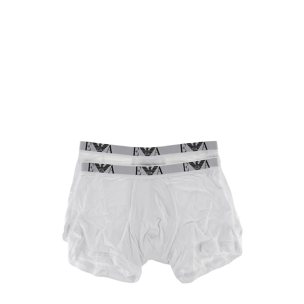 Emporio Armani Mens White Stretch Boxers 2Pack Brand Size Small