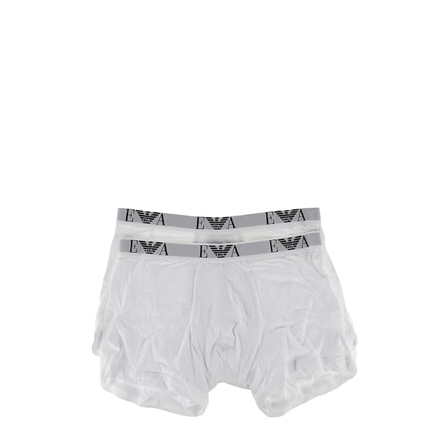 Emporio Armani Mens White Stretch Boxers 2Pack Brand Size Small