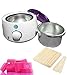 Kit Calentador de Cera con 500gr de Cera y 50 Espátulas, Horno para Cera Caliente Profesional, Equipo para Casa o Local