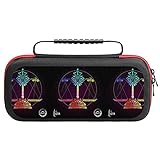 Gran capacidad: nuestra funda de transporte de viaje se ve pequeña, pero la capacidad es grande, se adapta perfectamente al sistema Nintendo Switch puede contener 20 tarjetas de juego y otros pequeños accesorios. En el interior hay un gran bolsillo de malla, proporciona espacio de almacenamiento para algunos pequeños accesorios de interruptor Nintend compatibles.