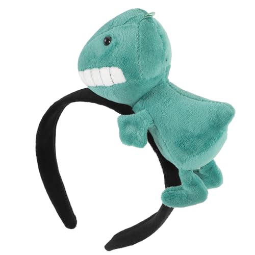 FIXOSHEE Serrage-Tête Dinosaure Duveteux pour Garçon et Filles, Accessoire Cheveux Original et Confortable, Maintien Pratique pour Maquillage et Lavage Visage, Fête...