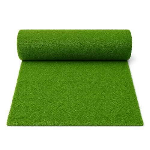 VIRSUS 1 Rotolo Prato Artificiale 1x25 Metri Erba alta 7mm Giardino Sintetico per uso Indoor e Outdoor Manto Erboso Calpestabile in Polimero Plastico ad alta densità cuciti su Supporto Drenante (25mq)