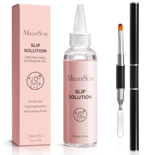 MelodySusie Slip Solution for Poly Gel 120ml/ 4 fl oz,Anti-Stick Liquid