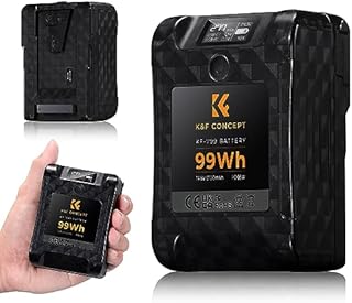 K&F Concept V Mount Battery 99Wh (6700mAh) Mini V-Mount Battery with PD 65W Charging & OLED Display, 2xD-TAP/USB-C/USB-A/BP Output for BMPCC 4K 6K Camcorders Sony Canon Cameras