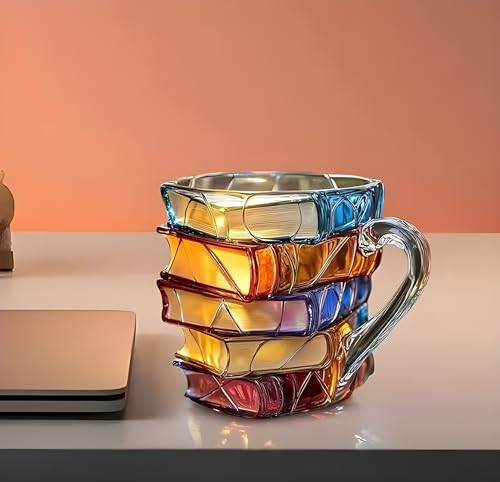 Dancing Panda 'Infinite Library' 191 ml Multicolor Glass Mug - Image 4