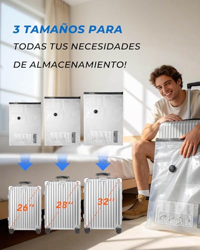 15 Pack Vacuum seal Bags for Clothing Travel with -60,000Pa Electric Pump & Luggage Scale, Space Saver Compression Bags for Suitcase, Travel Essentials to Check Luggage Weight & Avoid Overweight Fees — view 2