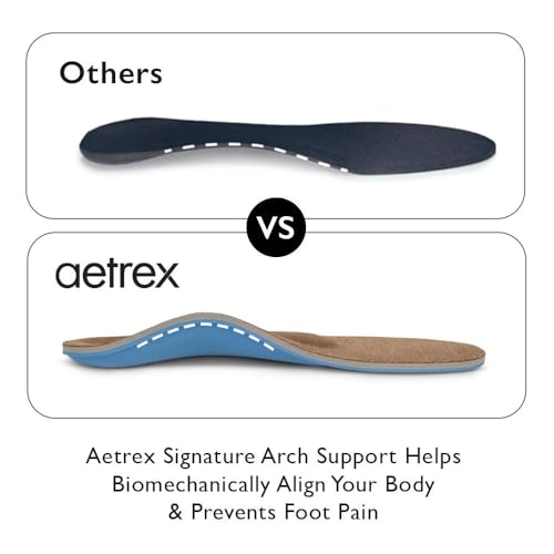 Image of Aetrex L2205 Memory Foam Orthotics Shoe Inserts for Women - Metatarsal Cupped Heel Arch Support Inserts Women Stay Comfort All Day