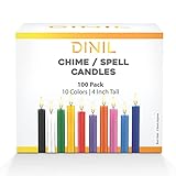 Dinil - Spell & Chime Candles – Premium Mini Taper Candles for Rituals, Prayer, Birthdays, Meditation, Altar, Spells, Chime Candles ( 100, 10 Assorted Colors )