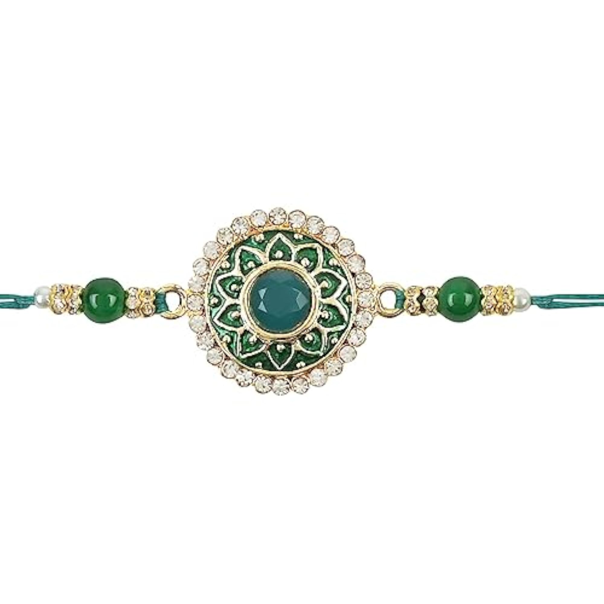 Pearl & Kundan Designer Rakhi Set for Brother, Pack of 2