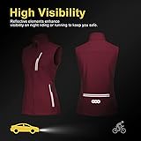 33,000ft Damen Leichte Laufweste Outdoor Softshell Weste Frau Ärmellose Jacke Winddichte Wasserdichte Atmungsaktive Vest Gilet für Laufen Golf Wandern Rosa M