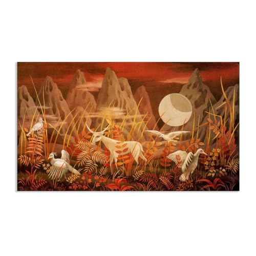 Tableau pour salon abstrait Remedios Varo | Décoration murale moderne Valley of the Moon