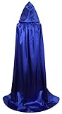 VGLOOK Unisex Hooded Halloween Christmas Cloak Costumes Party Cape Blue