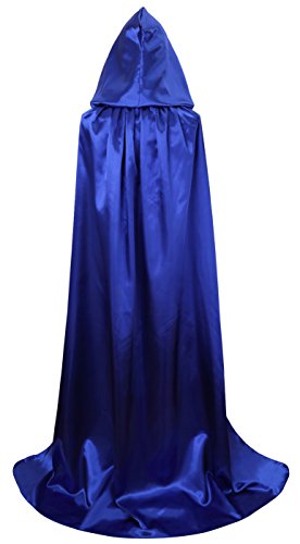 VGLOOK Unisex Hooded Halloween Christmas Cloak Costumes Party Cape Blue