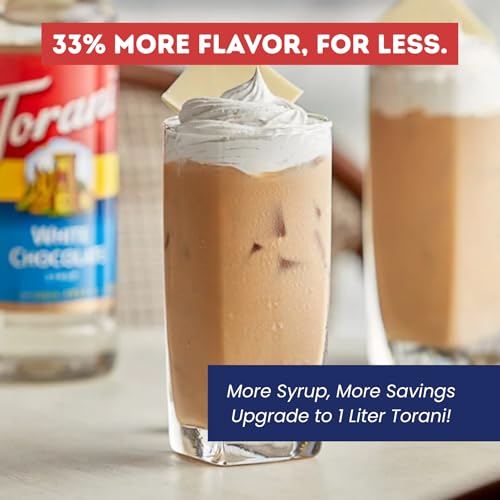 Image of Torani White Chocolate Syrup 1L with Pump - Lattes & Mochas