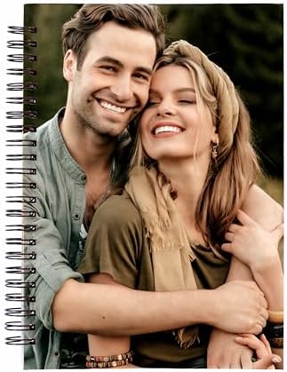 Regalo Original Personalised Eco-Friendly Notebook with Photo or Text for School or Work 6" x 8.5"