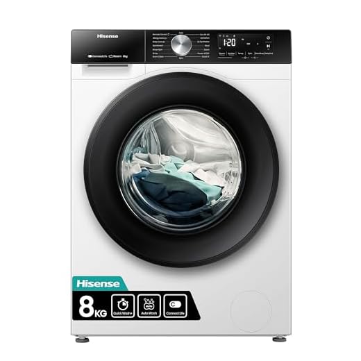 Hisense 3S WiFi Series WF3S8043BW 8 KG Front Load Washing Machine Durable Inverter, Steam Wash, Quick Wash, 19 Programmes 1400 RPM White Energy Rating A