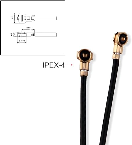 Miniatura 4 de 2 unidades MHF4 IPEX 2.4Ghz 5Ghz 5.8G WLAN adaptador de red PC WiFi antena para NGFF Intel 7260 8260 8265 9265 9260 9560 AX210 AX200NGW AX Killer