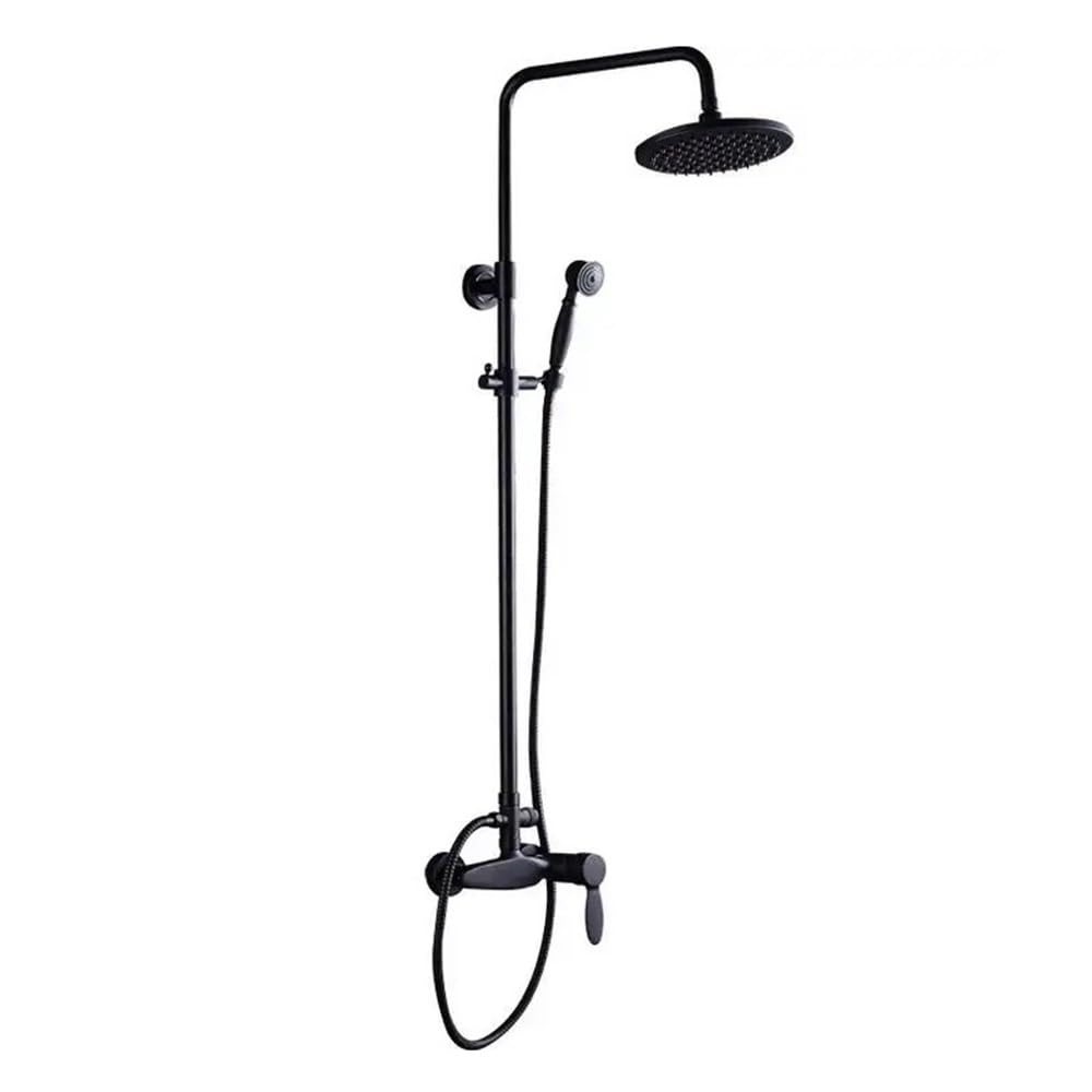Ensemble de douche en cuivre noir XT317 contre le calcaire et la rouille
