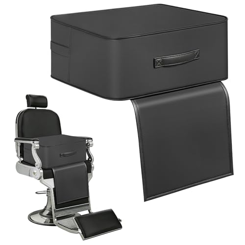 MLMTFI Salon Booster Seat for Kids 18 x 13 x 6.7 in Children Barber Booster Seat for Salon Chair Leather Styling Chair Seat Booster Cushion for Hair Cutting Beauty Salon Spa Equipment