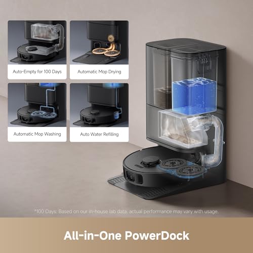 Image of DREAME L40s Ultra CE Robot Vacuum and Mop Combo with Self-Emptying Dock, 13,000Pa Suction, Mop Self-Cleaning and Auto-Raising, Ultrasonic Carpet Sensing, Ideal for Pet Hair, Carpet and Hard Floors
