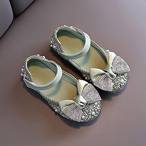 Unisex Toddler Girls Home Foot Warmer Girls' Single Shoes Spring And Autumn Casual Colored Diamond Bow Knot2