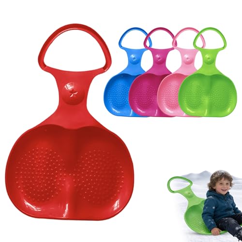 Po-Rutscher Schlitten mit Griff Poporutscher Rodel Bob Schneerutscher für Kinder & Erwachsene, Ultraleicht Rutschteller Bobscheibe Snow Bob (C)