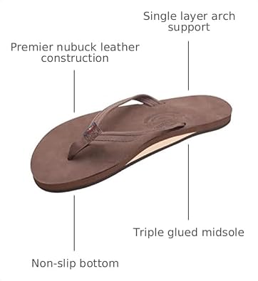Rainbow Sandals Women's Single Layer Leather Sandal Narrow Strap
