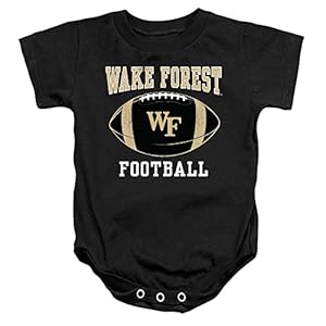 Wake Forest Demon Deacons Official Football Ball Unisex Infant Snap Suit for Baby,Black, 6 Months