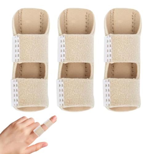 kcrnw 3PCS Trigger Finger Splint Adjustable Support Trigger Finger Splint for Arthritis Mallet Broken Knuckle Straightening Sprained Tendinitis Fit for All Fingers (Skin Color)