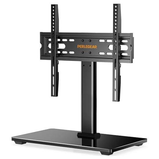 Perlegear TV-bordsstativ för 26"-55" TV-apparater rymmer 40 KG max. VESA 400x400mm-justerbart TV-stativ
