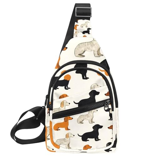 Sac à dos à bandoulière Teckel homme femme pour voyage entraînement et running