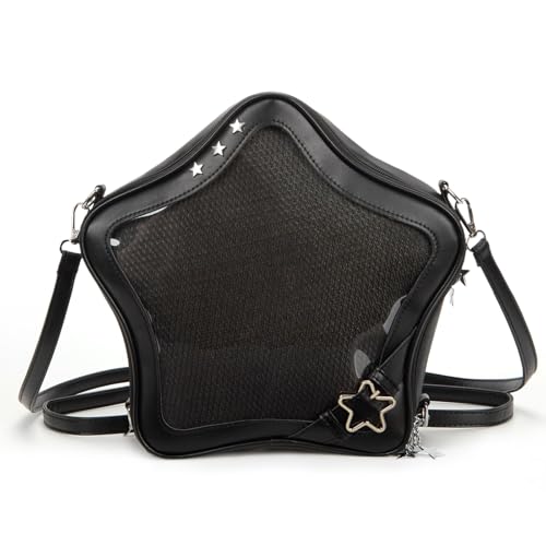 Sac Ita étoile à fenêtre transparente protectrice pour pin's anime