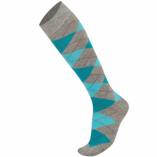 Mysocks Calzini alti al ginocchio Argyle Cenere