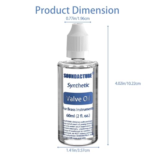image for SOUNDACTURE 2PCS 2oz Brass Valve Oil for Trumpet, Trombone, Tuba & Bar