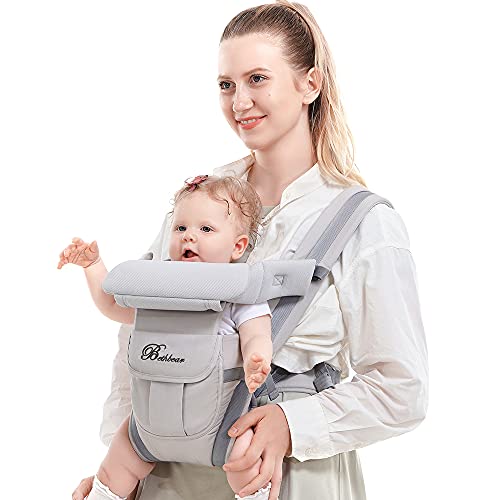 Baby Carrier, Springbuds 4-In-1 Ergonomic Backpack Baby Wrap Carrier Front And Back For Newborns To Toddlers With Head Support (Grey) #TOP3