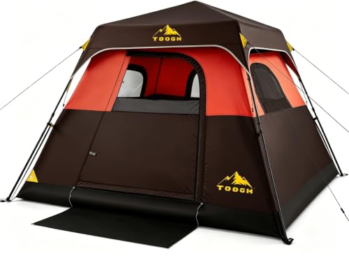 Toogh 3/4 Person Instant Tent for Family Camping, Outdoor Travel and Weekend Camping, Waterproof...