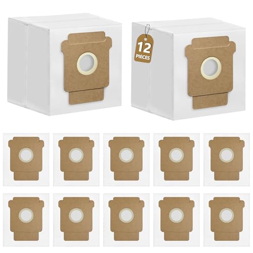12 Pack 105 Combo Vacuum Bags Compatible with iRobot Roomba 105 Vac, 104, Plus 405 (G181)(G185) Plus 504 Vac, Plus 505, Max 705 Vac Combo, (12 Pack Bags)