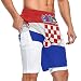 Produktbild 2-in-1 Herren-Sporthose mit Kroatien-Flagge, für Workout, Laufen, Athletik, mit Taschen Gr. L, mehrfarbig