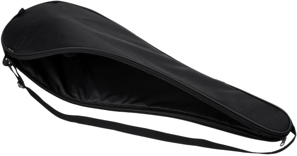 Squash Racquet Cover Bag for Training - Adjustable Shoulder Strap, Oxford Material, Shockproof Padding - for Tennis, Badminton, Gym, Fitness, and Practice Gear, 71x25cm, Black