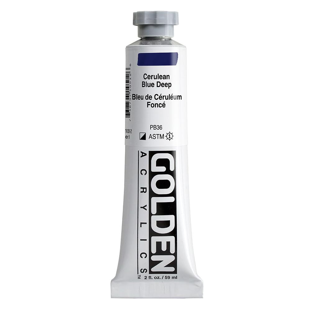 Pro-Art Golden Heavy Body Acrylic Paint 2 oz.-Cerulean Blue Deep — image 1