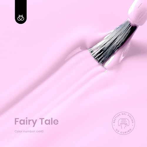 Image of Beetles Pink Gel Polish - Fairy Tale 15ML /0.51Fl Oz, Pastel Light Pink Gel Nail Polish, Soak Off UV LED Lamp Nail Art, Long-Lasting Manicure Salon DIY Home Bright Summer Nails