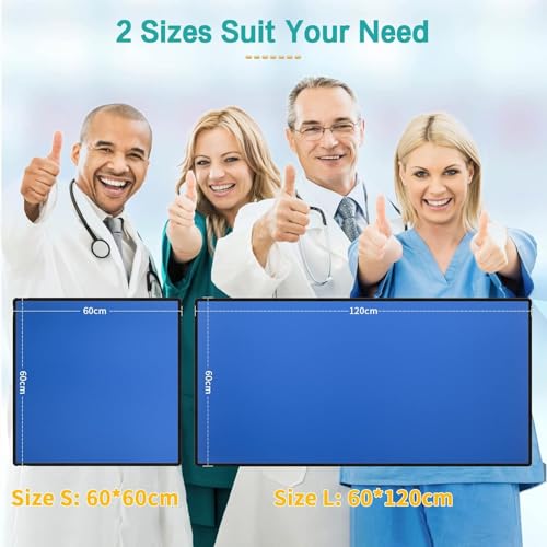 Image of Lead Xray Blanket 0.5mmpb 24 inch*48 inch - Lead Lined X-Ray Protection Blanket Shield Large Dental Xray Blue Blanket Shielding