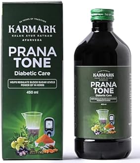 KARMARK Prana Tone 450 ml | Diabetic care | Ayurveda | Jamun | Amla | Karela | Guduchi | Turmeric | Blood sugar control