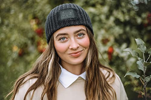Love Your Melon Beanie For Men & Women Black Leather Beanie, Winter Hats, Cool Beanies, 100% Cotton Made Lined Knit Warm Thick Skully #TOP3