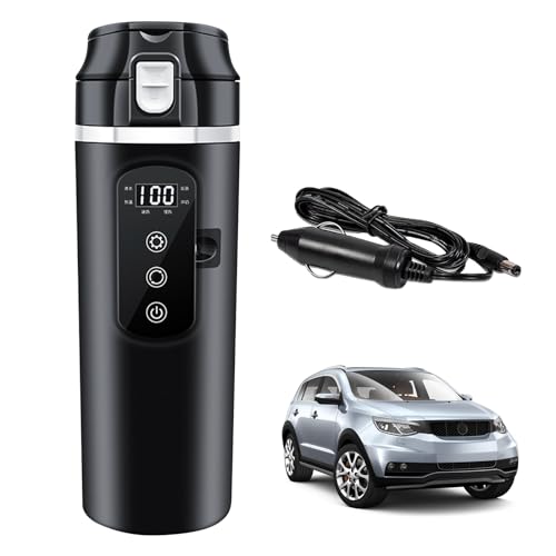 Pequeño hervidor De Agua Portátil,500ml 12 V-24 V Mini Taza De Agua Eléctrica,Hervidor Eléctrico Portátil,Hervidor De Viaje Para Oficinas,Coche,Viaje,Café,Agua Caliente